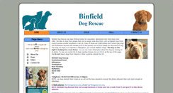 Desktop Screenshot of binfield.dogrescues.org